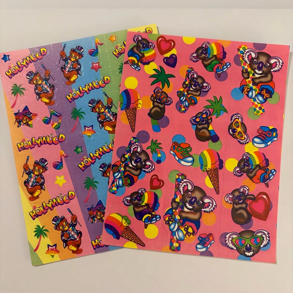 Lisa Frank Hollywood Bear-Koala stickers